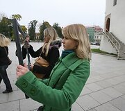 Vilniaus Katedros aik&scaron;tėje &ndash; akcija Pasaulinei psichikos sveikatos dienai paminėti.