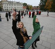 Vilniaus Katedros aik&scaron;tėje &ndash; akcija Pasaulinei psichikos sveikatos dienai paminėti.