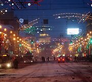 Žibantis Nevskio prospektas Naujųjų i&scaron;vakarėse