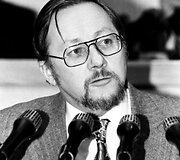 LR Auk&scaron;čiausiosios Tarybos-Atkuriamojo Seimo Pirmininkas Vytautas Landsbergis. Vilnius, 1990 m. kovo 11 d.