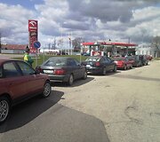 Protesto akcija prie&scaron; kuro kainas Kaune