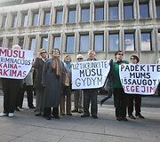 Protesto akcijos akimirka