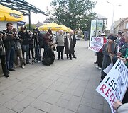 Protesto akcijos akimirka