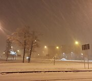 Klaipėdoje ketvirtadienio vakarą sninga itin gausiai.