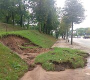 Kėdainiai tvarkosi po liūties. 