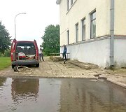 Kėdainiai tvarkosi po liūties. 
