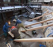 Įtaisyti vandens siurbliai turėtų padėti sumažinti keliamą potvynio žalą.