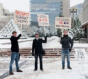 Studentų protesto akcija