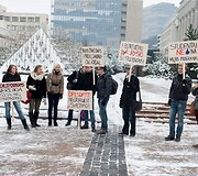 Studentų protesto akcija