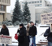 Studentų protesto akcija