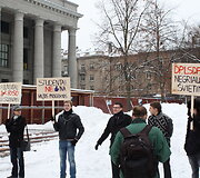 Studentų protesto akcija