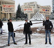Studentų protesto akcija