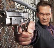Aktorius Patrickas Swayze`as filme &bdquo;The Beast&ldquo; (&bdquo;Žvėris&ldquo;)
