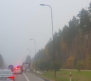 Vilniuje degė vilkiko priekaba. 
