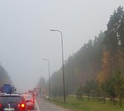 Vilniuje degė vilkiko priekaba. 