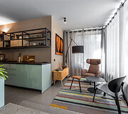 Interjeras &bdquo;Edingburgh&ldquo; apartamentų komplekse po renovacijos darbų. 