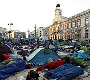 Ispanijos protestuotojai Madrido aik&scaron;tėje