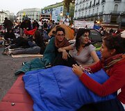 Ispanijos protestuotojai Madrido aik&scaron;tėje