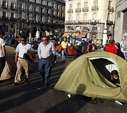 Ispanijos protestuotojai Madrido aik&scaron;tėje