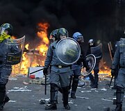 Italijos sostinės centre kilo neramumai.