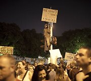 Demonstracijos akimirka