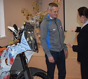 Balys Bardauskas motociklo palydėtuves surengė &Scaron;ilalės rajone, Laukuvos gimnazijoje