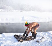 &bdquo;The Coldest Ride&ldquo;: &scaron;alčio pojūčiams užtvirtinti &ndash; krosas ir maudynės -45 laipsnių &scaron;altyje