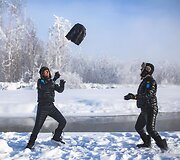 &bdquo;The Coldest Ride&ldquo;: &scaron;alčio pojūčiams užtvirtinti &ndash; krosas ir maudynės -45 laipsnių &scaron;altyje