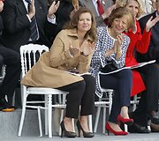 Prancūzijos prezidento F.Holland'eo gyvenimo draugė Valerie Trierweiler su premjero žmona  Brigitte Ayrault