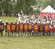 Lietuvos kariuomenės Garbės sargybos kuopos kariai dalyvavo Žalgirio mū&scaron;io inscenizacijoje Griunvalde (Lenkija)
