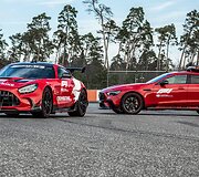 Formulės 1 saugos ir medikų automobiliai Mercedes-AMG GT Black Series ir Mercedes-AMG GT 63 S 4MATIC+