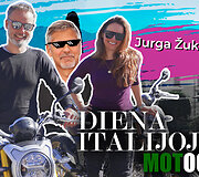 Į Italiją pas Karolį Mieliauską atvyko motociklininkė ir keliautoja Jurgita Žukauskaitė 