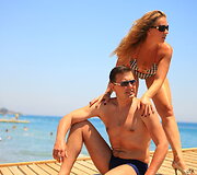 Oksana ir Romanas Turkijoje (bikini porelė)