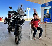 K.Mieliauskas motociklu nuvažiavo 2200 kilometrų per Turkiją ir pasiekė Irako sieną
