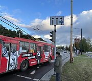 A juosta Justini&scaron;kių gatvėje gali važiuoti tik vie&scaron;asis transportas