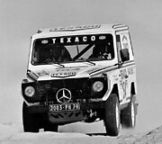 Mercedes-Benz 280 GE su Jacky Ickxo bei Claudeo Brasseuro ekipažu 1982 metais. (Daimler nuotrauka)