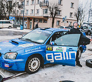 &bdquo;7bet Winter Rally Auk&scaron;taitija&ldquo; techninė zona prie&scaron; startą