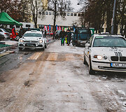 &bdquo;7bet Winter Rally Auk&scaron;taitija&ldquo; techninė zona prie&scaron; startą