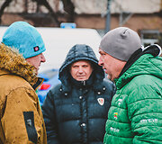 &bdquo;7bet Winter Rally Auk&scaron;taitija&ldquo; techninė zona prie&scaron; startą