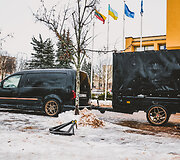&bdquo;7bet Winter Rally Auk&scaron;taitija&ldquo; techninė zona prie&scaron; startą