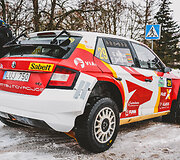 &bdquo;7bet Winter Rally Auk&scaron;taitija&ldquo; techninė zona prie&scaron; startą