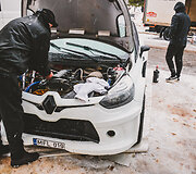 &bdquo;7bet Winter Rally Auk&scaron;taitija&ldquo; techninė zona prie&scaron; startą