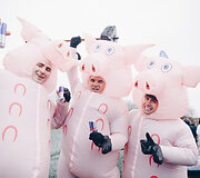 &bdquo;Red Bull Jump & Freeze&ldquo; renginys Vilniuje ant Tauro kalno