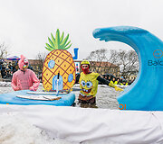  &bdquo;Red Bull Jump & Freeze&ldquo; renginys Vilniuje ant Tauro kalno