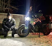 &bdquo;Baltic to Arctic 2&ldquo;: K. Mieliauskas motociklu kirto poliarinį ratą ir papasakojo apie važiavimą &scaron;altyje