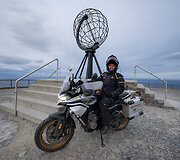 Karolis Mieliauskas motociklu pasiekė Nordkapą