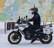 &bdquo;Baltic to Arctic 2&ldquo;: prie Nordkapo motociklu artėjantį K. Mieliauską užklupo vėjas