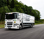 Vitoldas Milius elektriniu sunkvežimiu &bdquo;Scania&ldquo; siekė nuvažiuojamo atstumo rekordo
