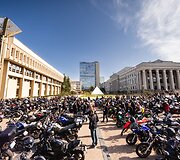 I&scaron; Lietuvos Nacionalinės Martyno Mažvydo bibliotekos startavo kultūrinis ralis &bdquo;Mototourism Sprint Vilnius 700&ldquo;, skirtas Vilniaus jubiliejui.