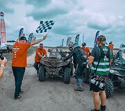 CFMoto Thunder RT fini&scaron;as Breslau ralyje